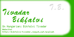 tivadar bikfalvi business card